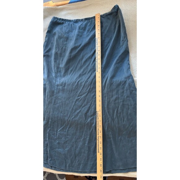 Eileen Fisher Maxi Skirt XL Gray Steel Silk Fairy Romantic Quiet Luxury READ - Picture 11 of 13
